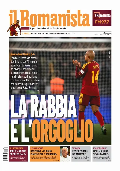 Prima pagina Il Romanista