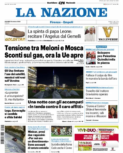 Prima pagina La Nazione