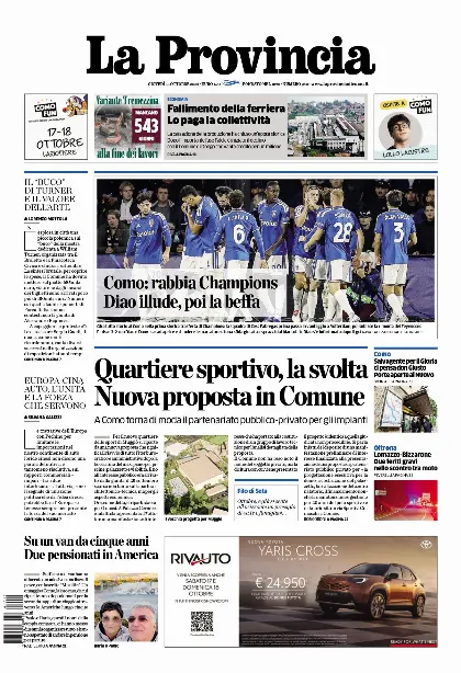 Prima pagina La Provincia