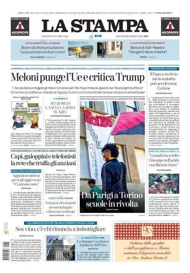 Prima pagina La Stampa | Asti
