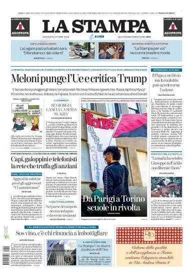 Prima pagina La Stampa | Biella