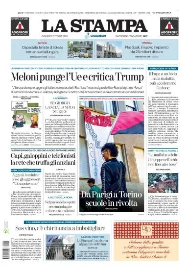 Prima pagina La Stampa | Novara