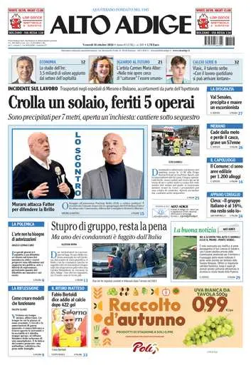 Prima pagina Alto Adige