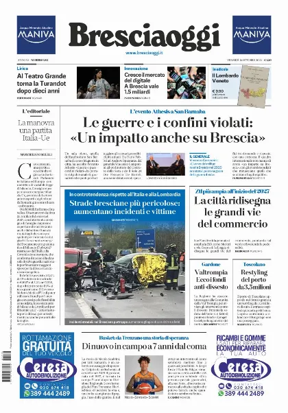 Prima pagina Bresciaoggi