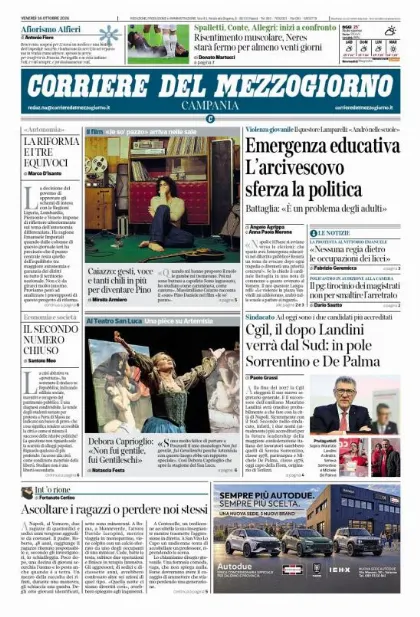 Prima pagina Corriere del Mezzogiorno | Campania