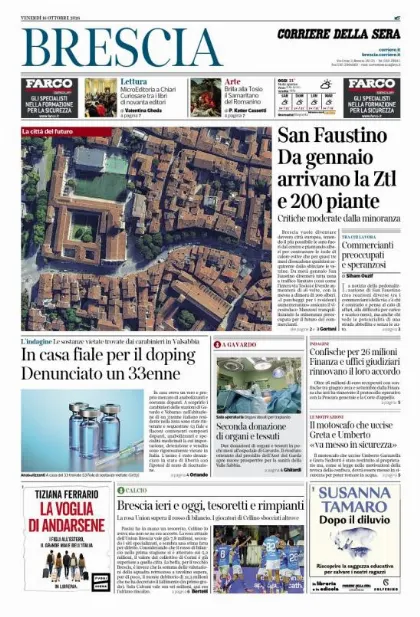 Prima pagina Corriere della Sera | Brescia