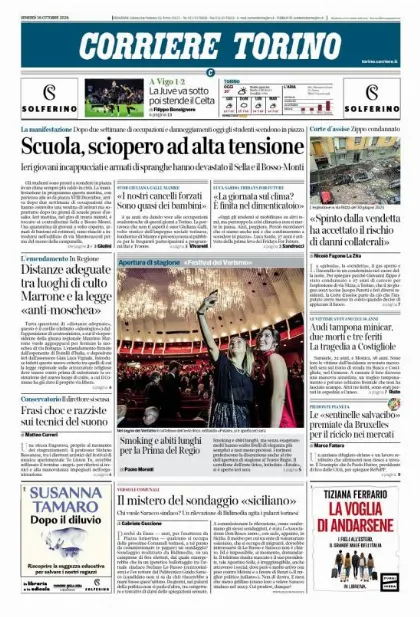 Prima pagina Corriere della Sera | Torino