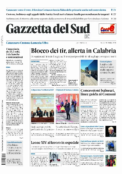 Prima pagina Gazzetta del Sud | Catanzaro
