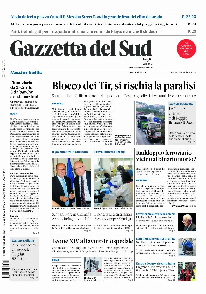 Prima pagina Gazzetta del Sud