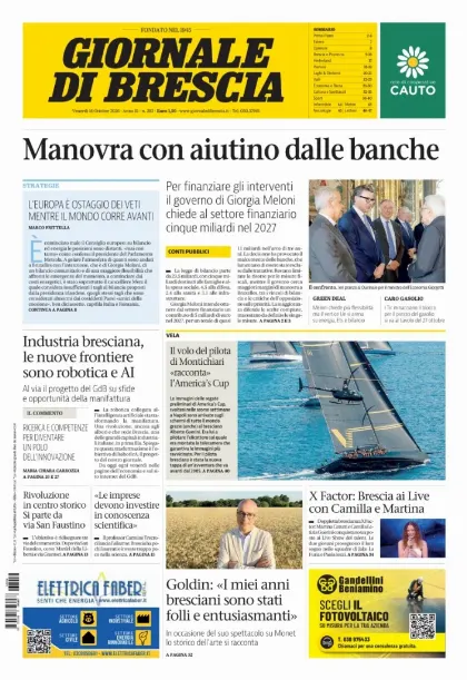 Prima pagina Giornale di Brescia