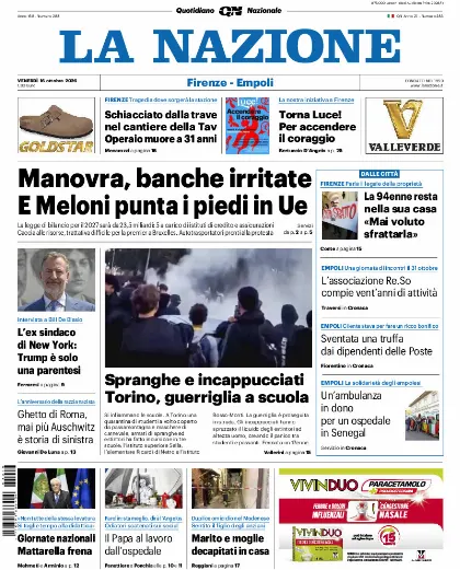 Prima pagina La Nazione