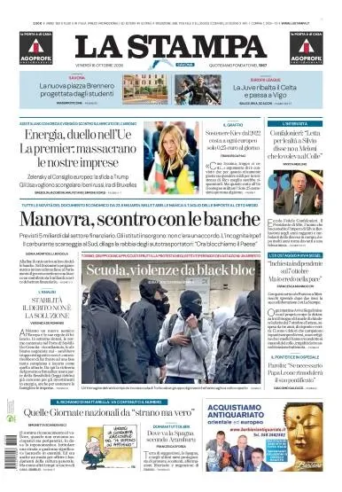 Prima pagina La Stampa | Savona