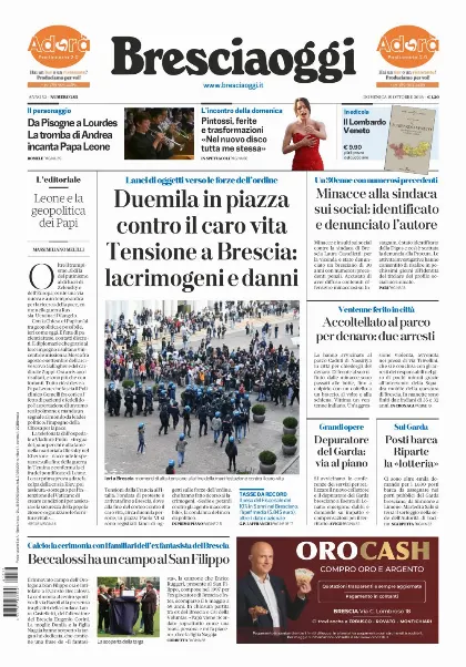 Prima pagina Bresciaoggi