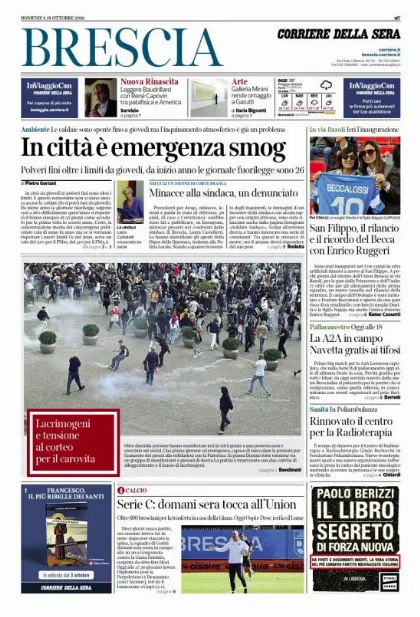Prima pagina Corriere della Sera | Brescia