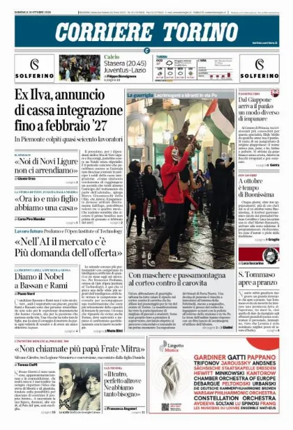 Prima pagina Corriere della Sera | Torino