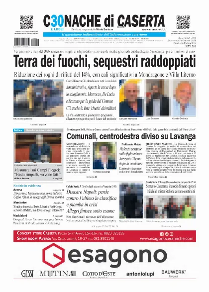 Prima pagina Cronache di Caserta