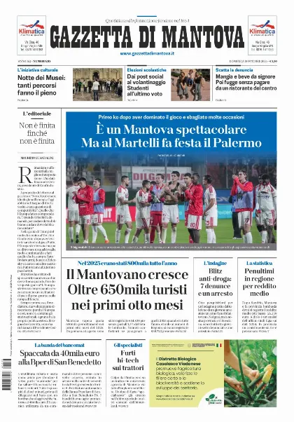 Prima pagina Gazzetta di Mantova