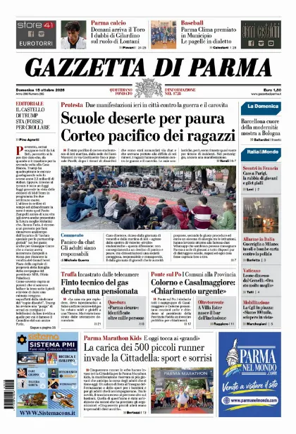 Prima pagina Gazzetta di Parma