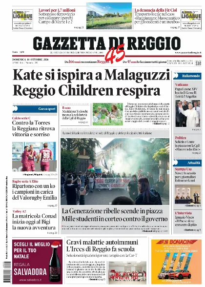 Prima pagina Gazzetta di Reggio