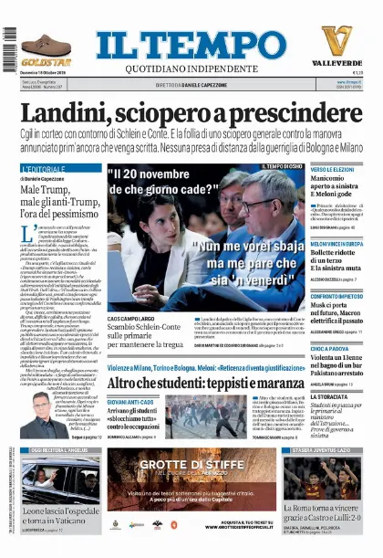 Prima pagina Il Tempo