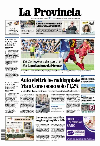 Prima pagina La Provincia
