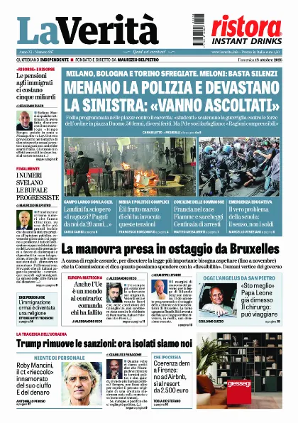 Prima pagina La Verita