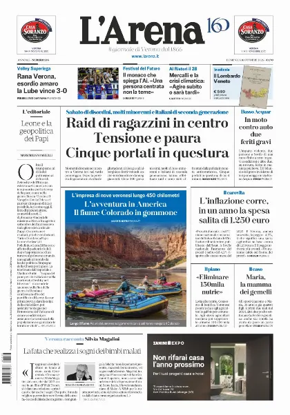 Prima pagina L'Arena