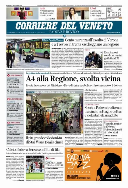 Prima pagina Corriere del Veneto | Padova e Rovigo