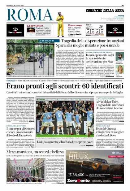 Prima pagina Corriere della Sera | Roma