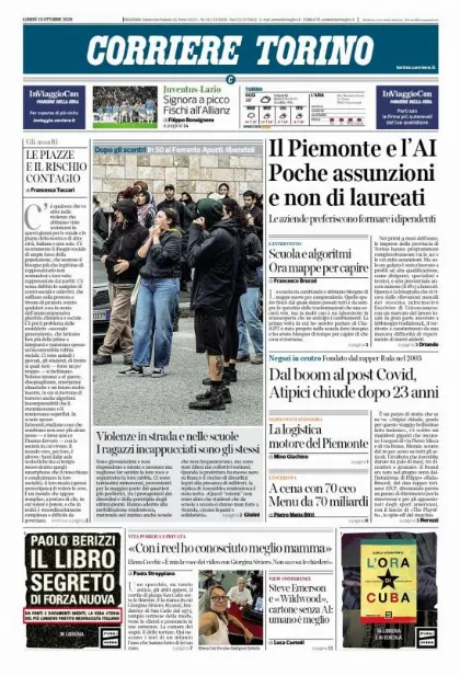 Prima pagina Corriere della Sera | Torino