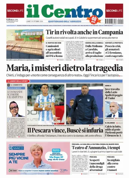 Prima pagina Il Centro | Pescara