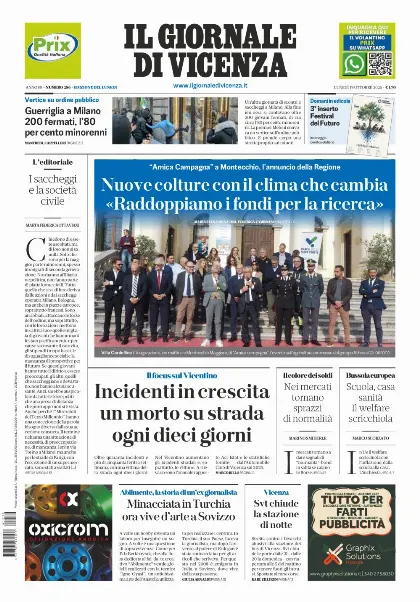 Prima pagina Il Giornale di Vicenza