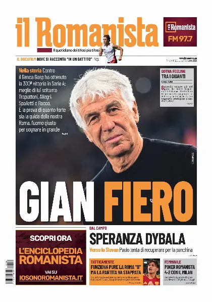 Prima pagina Il Romanista