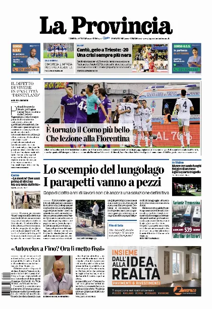 Prima pagina La Provincia