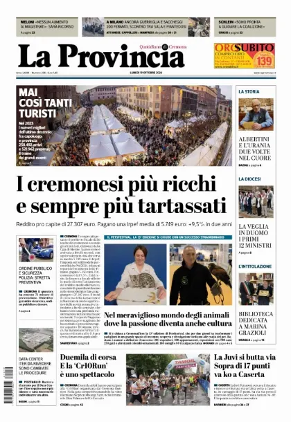 Prima pagina La Provincia