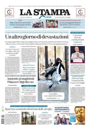 Prima pagina La Stampa | Savona