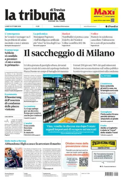 Prima pagina La Tribuna di Treviso | Treviso