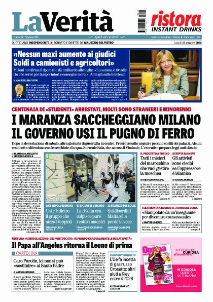 Prima pagina La Verita