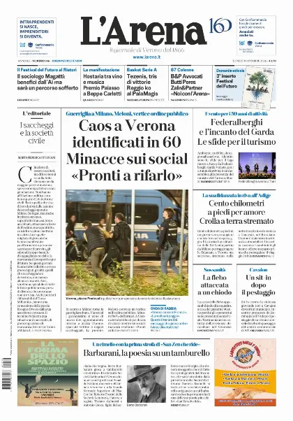 Prima pagina L'Arena