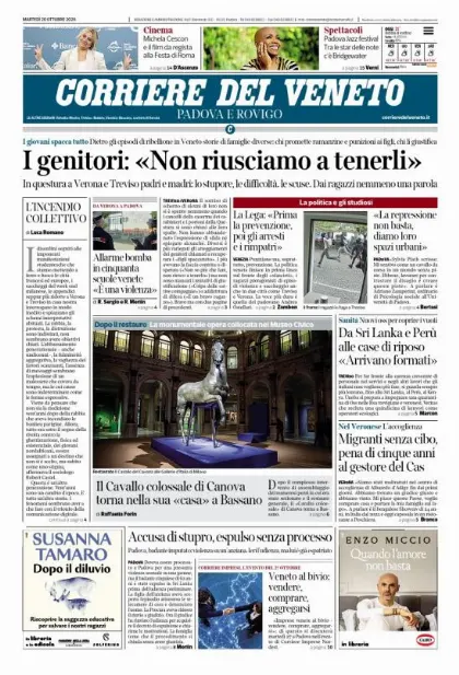 Prima pagina Corriere del Veneto | Padova e Rovigo