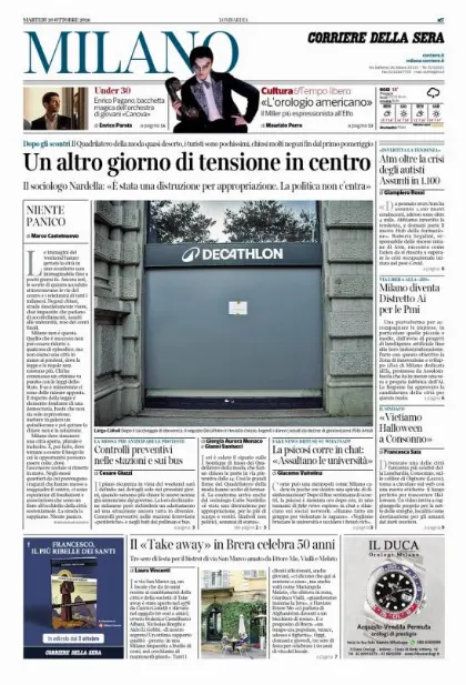 Prima pagina Corriere della Sera | Milano