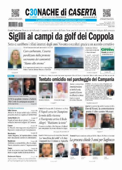 Prima pagina Cronache di Caserta