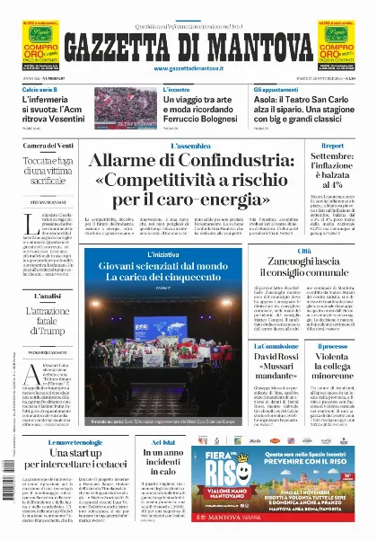 Prima pagina Gazzetta di Mantova