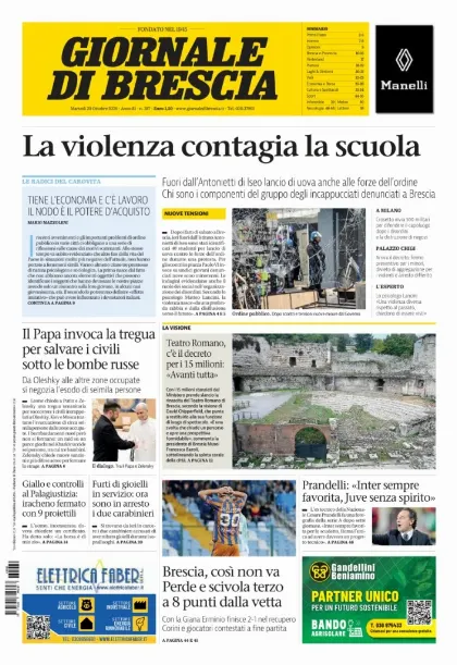 Prima pagina Giornale di Brescia