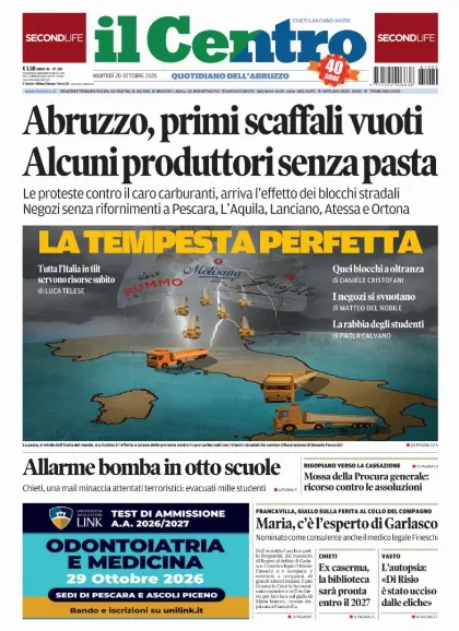 Prima pagina Il Centro | Chieti