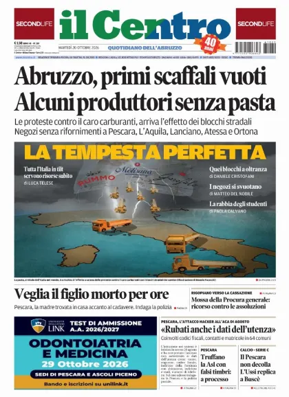 Prima pagina Il Centro | Pescara