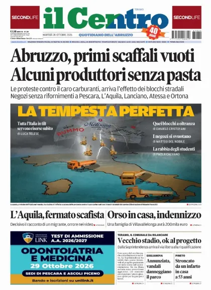 Prima pagina Il Centro | Teramo