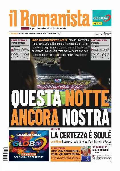Prima pagina Il Romanista