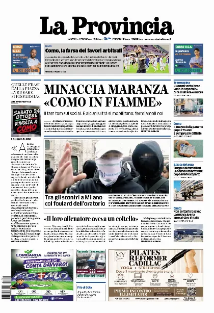 Prima pagina La Provincia