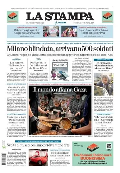 Prima pagina La Stampa | Vercelli